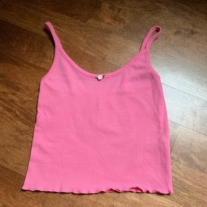 Upcycled coquette flower appliqué ribbed crop top